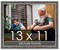 Photo Size Textured Black Picture Frame - UV Acrylic, Foam Board Backing, Hanging Hardware